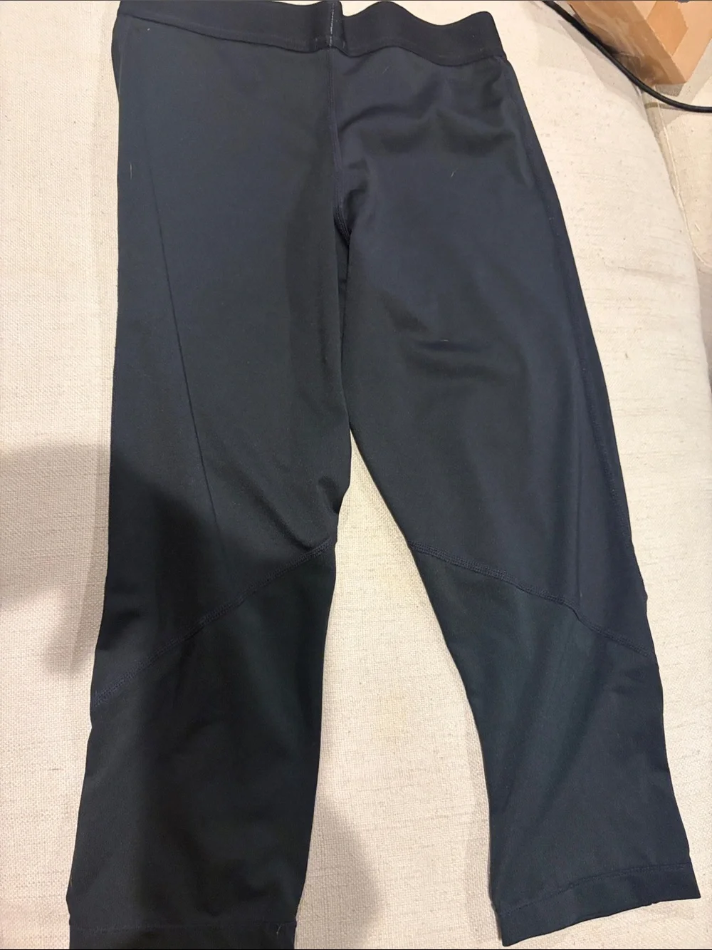nike pro 7/8 dri fit leggings black girls sz large